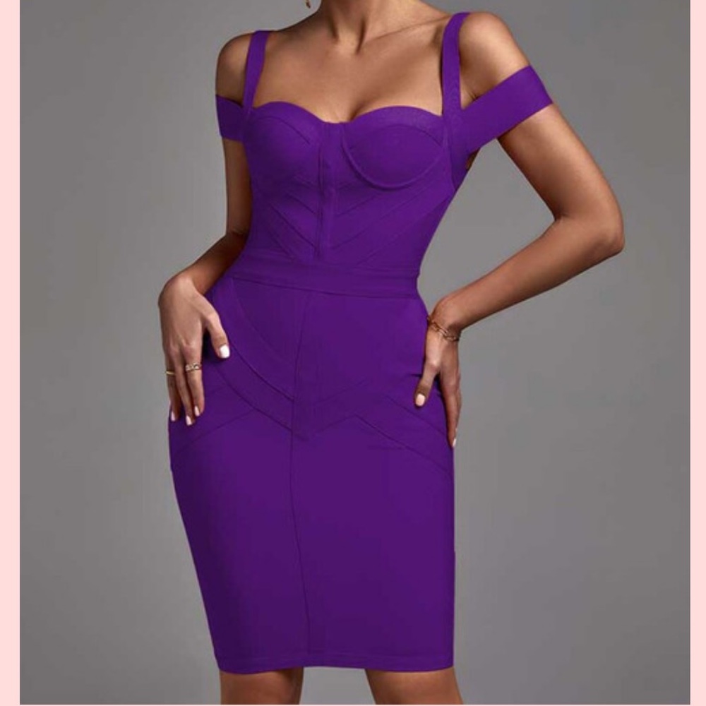 Purple Bandage Dress
